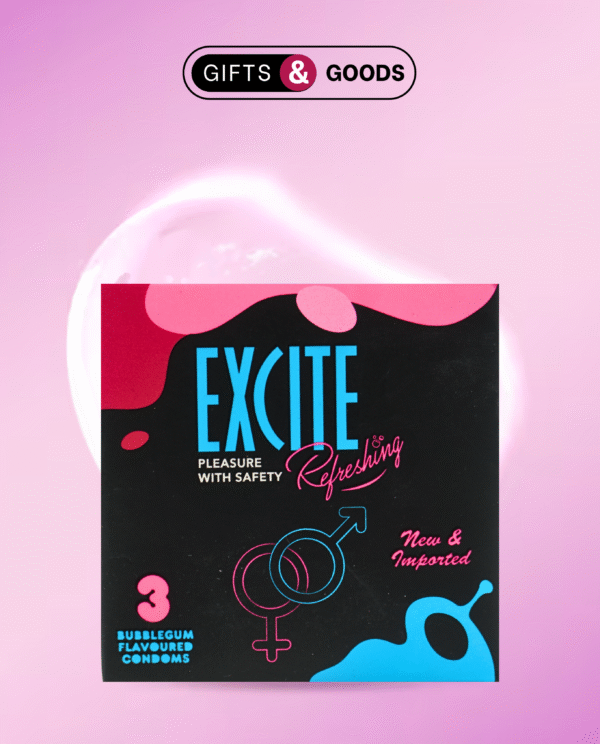 Excite Refreshing Bubblegum Flavored Condoms 3pc