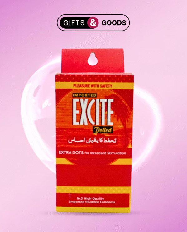 Excite Dotted Imported Condoms Pack of 3x6