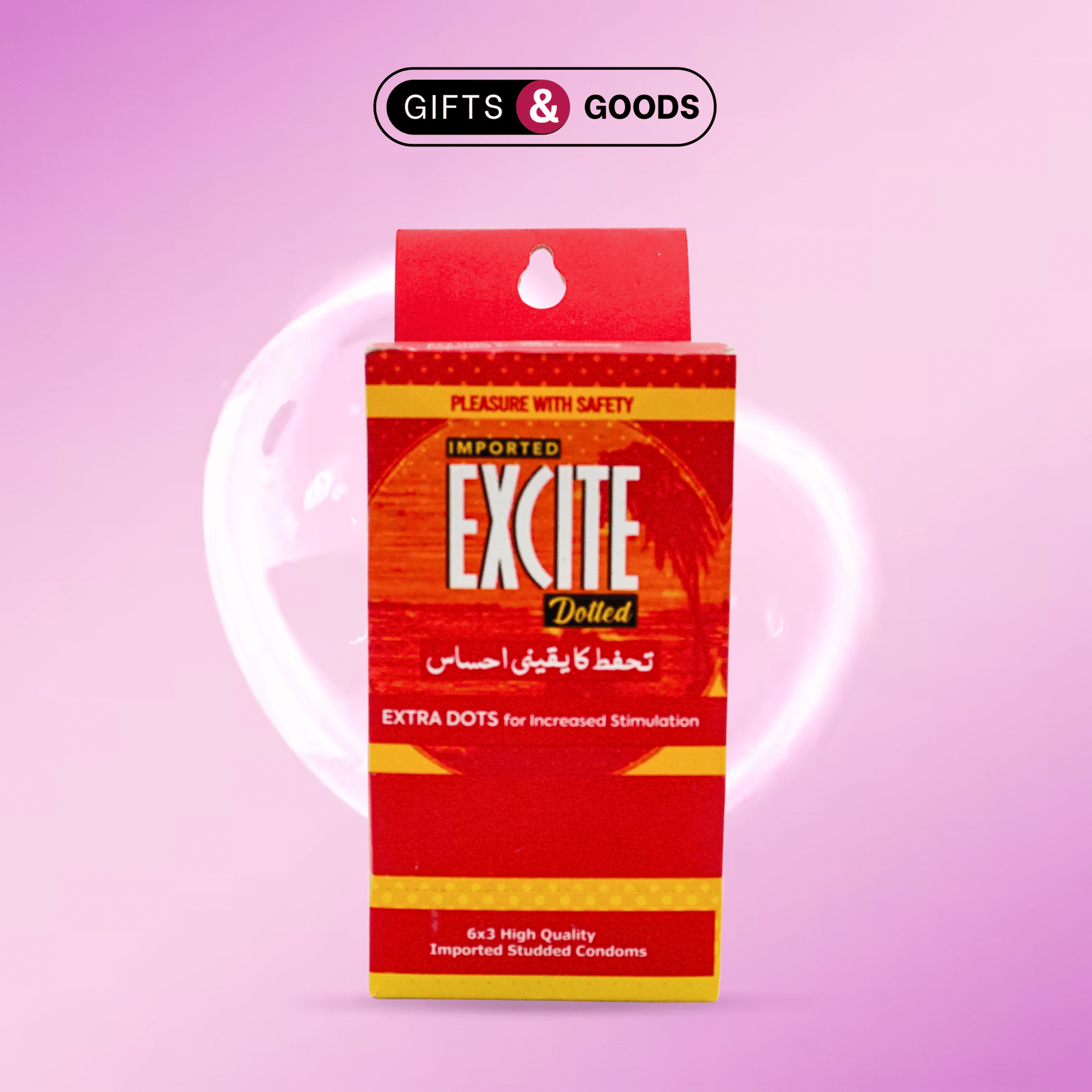 Excite Dotted Imported Condoms Pack of 3x6