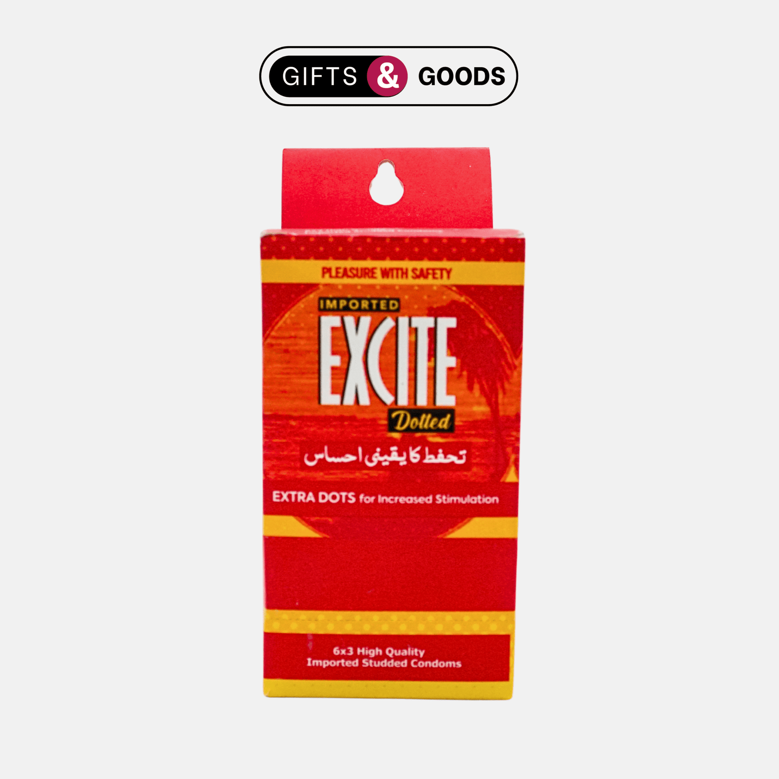 Excite Dotted Imported Condoms Pack of 3x6 - Image 2