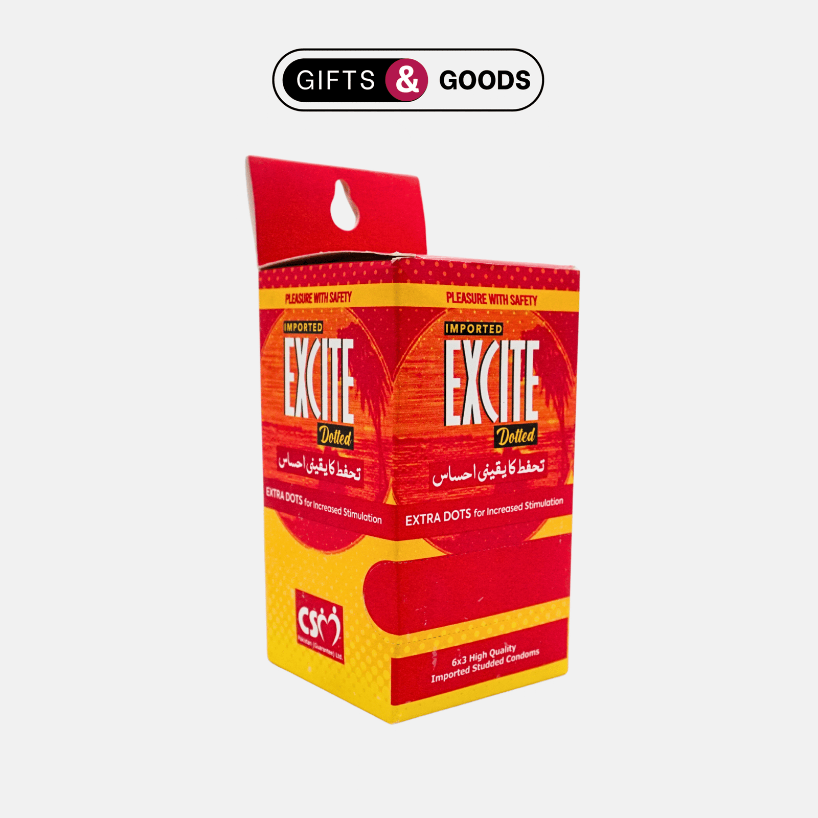Excite Dotted Imported Condoms Pack of 3x6 - Image 3