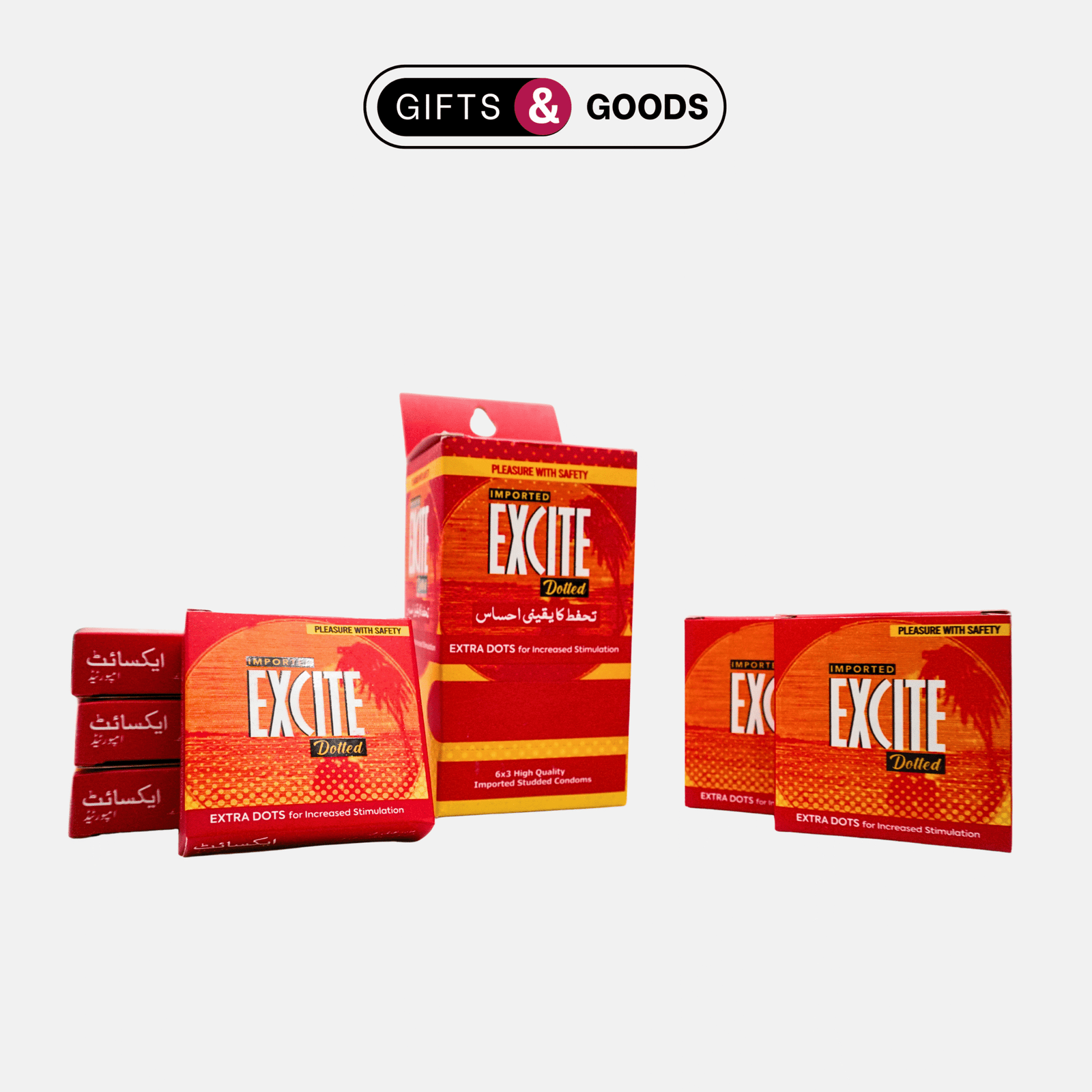 Excite Dotted Imported Condoms Pack of 3x6 - Image 4