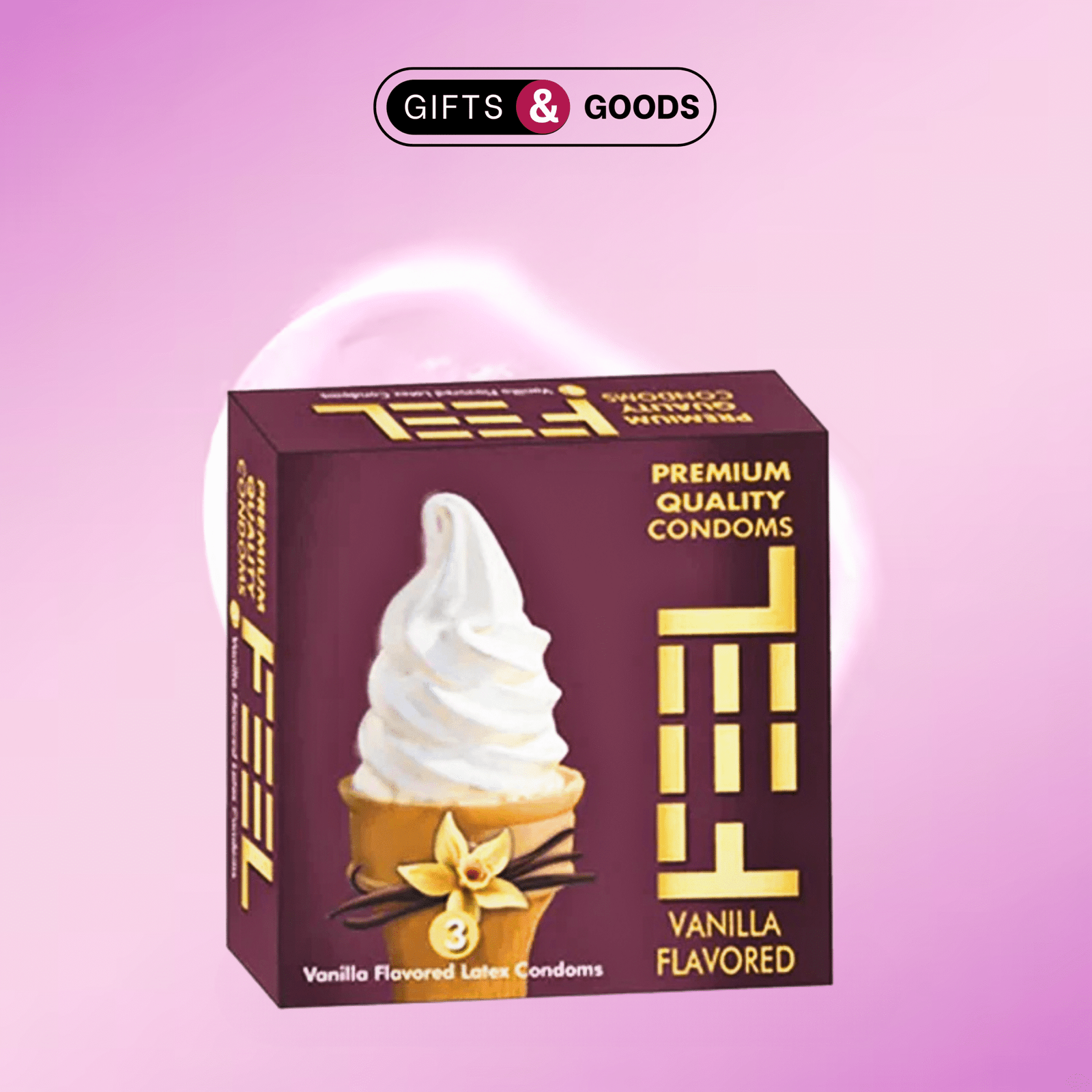 Feel Vanilla Flavored Latex Condoms