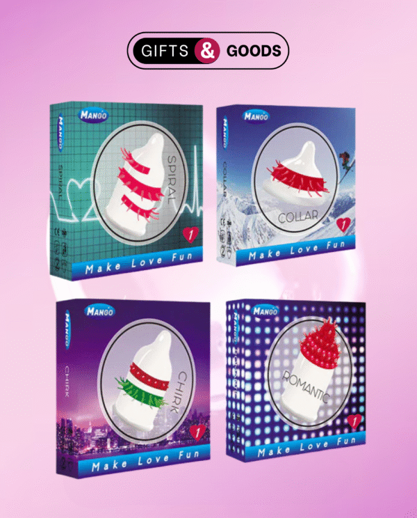 Mango Novelty Spike Condoms Pack of 4